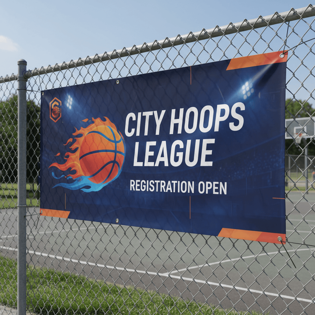 Outdoor banner and signage mockup